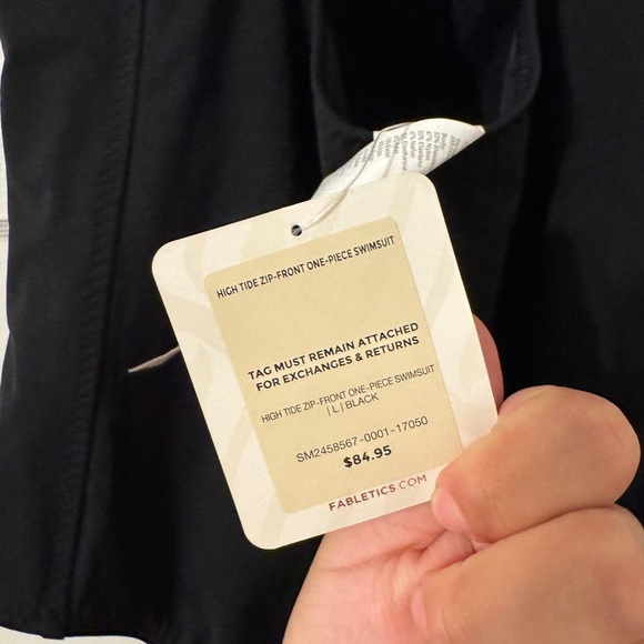 Fabletics High Tide Zip-Front One-Piece Swimsuit Large NWT - Picture 6 of 6